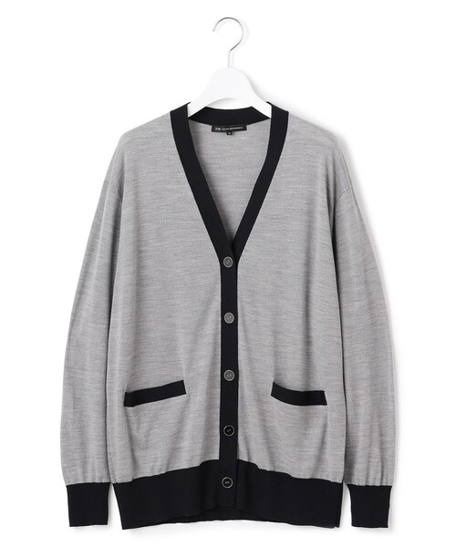 23区（ニジュウサンク）の「【洗える】サステナブルウール Vネック バイカラー カーディガン（カーディガン/ボレロ・レディース・ライトグレー系5/ネイビー系5・44/46）」の9枚目の写真