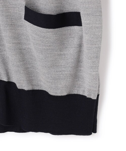23区（ニジュウサンク）の「【洗える】サステナブルウール Vネック バイカラー カーディガン（カーディガン/ボレロ・レディース・ライトグレー系5/ネイビー系5・44/46）」の5枚目の写真