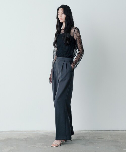 GALLEST(ギャレスト)の「【セットアップ対応】ウーステッドライクスラックス(その他パンツ・レディース・チャコールグレー/グレー・40/38/36)」の5枚目の写真