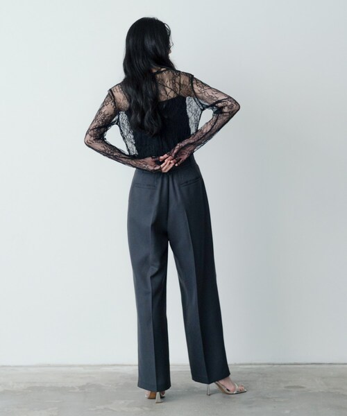 GALLEST(ギャレスト)の「【セットアップ対応】ウーステッドライクスラックス(その他パンツ・レディース・チャコールグレー/グレー・40/38/36)」の6枚目の写真