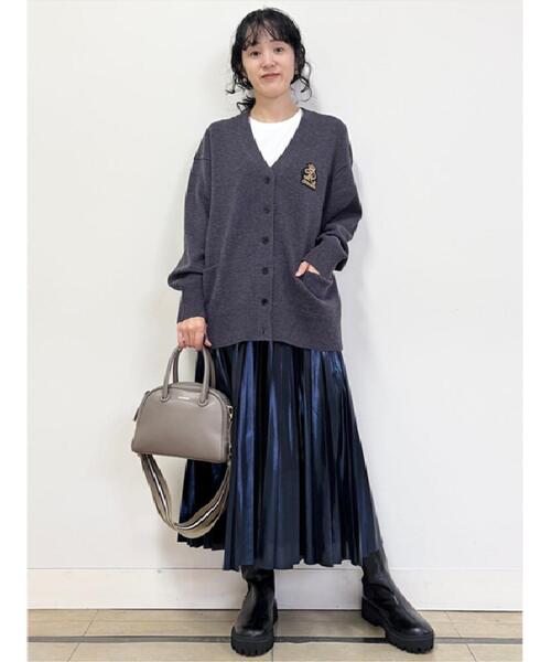 DRESSTERIOR（ドレステリア）の「【洗える/ストレッチ性/オンオフ】箔プリントプリーツスカート（スカート・レディース・ゴールド/ブラウン系/ネイビー・40/38/36/34）」の12枚目の写真