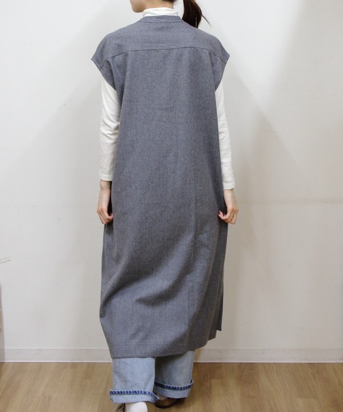 LE GLAZIK（ルグラジック）の「LE GLAZIK/ル グラジック　オーバーシャツドレス　OVER SHIRT DRES　LG-G0041 FIW（ワンピース・レディース・ダークネイビー/トップグレー・36）」の8枚目の写真