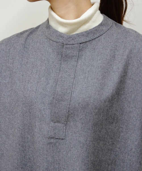 LE GLAZIK（ルグラジック）の「LE GLAZIK/ル グラジック　オーバーシャツドレス　OVER SHIRT DRES　LG-G0041 FIW（ワンピース・レディース・ダークネイビー/トップグレー・36）」の4枚目の写真