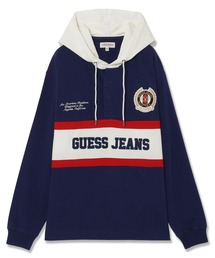 GUESS JEANS（ゲスジーンズ）の「GUESS JEANS Ls Hood Rugby パーカー（パーカー）」