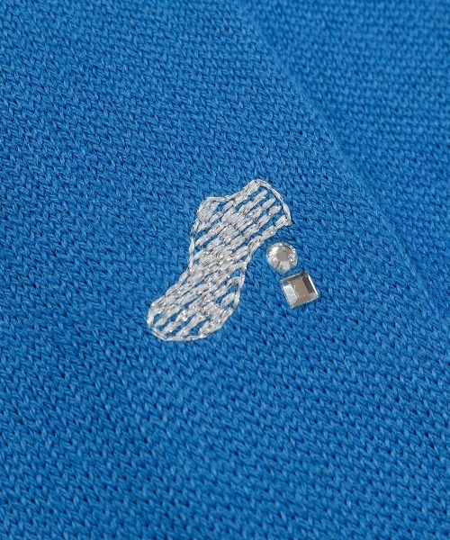 STUDIO PICONE(スタジオピッコーネ)の「ウール混ボタン風刺繍カーディガン(カーディガン/ボレロ・レディース・パープル/ブラック/ブルー・M/L)」の19枚目の写真