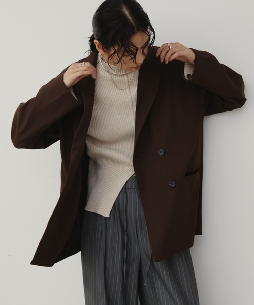 セール】バックスリットダブルボタンテーラードジャケット（テーラード