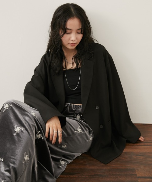 セール】バックスリットダブルボタンテーラードジャケット（テーラード