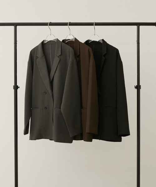 Aunt Marie's（アントマリーズ）の「バックスリットダブルボタンテーラードジャケット（テーラードジャケット・レディース・ブラウン/グレー/ブラック・FREE）」の4枚目の写真