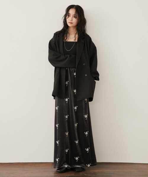 Aunt Marie's（アントマリーズ）の「バックスリットダブルボタンテーラードジャケット（テーラードジャケット・レディース・ブラウン/グレー/ブラック・FREE）」の10枚目の写真