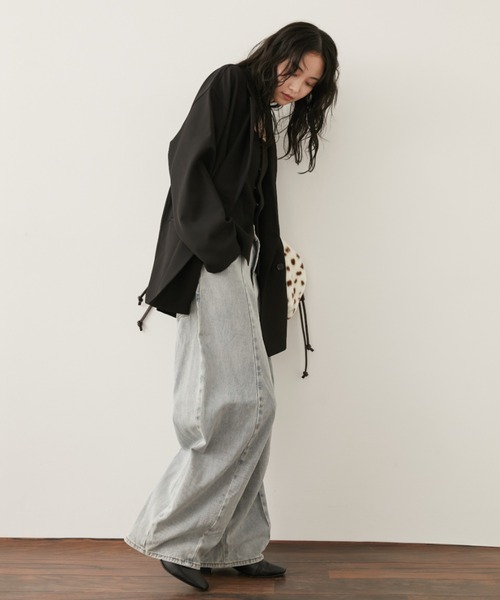 Aunt Marie's（アントマリーズ）の「バックスリットダブルボタンテーラードジャケット（テーラードジャケット・レディース・ブラウン/グレー/ブラック・FREE）」の12枚目の写真