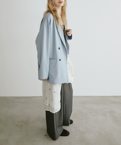 Aunt Marie's（アントマリーズ）の「バックスリットダブルボタンテーラードジャケット（テーラードジャケット・レディース・ブラウン/グレー/ブラック・FREE）」の14枚目の写真