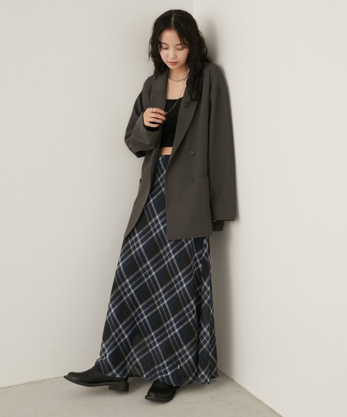 Aunt Marie's（アントマリーズ）の「バックスリットダブルボタンテーラードジャケット（テーラードジャケット・レディース・ブラウン/グレー/ブラック・FREE）」の21枚目の写真