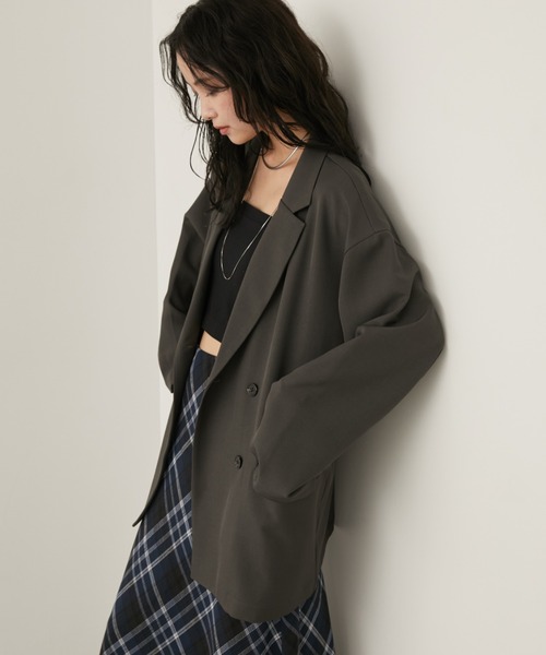 Aunt Marie's（アントマリーズ）の「バックスリットダブルボタンテーラードジャケット（テーラードジャケット・レディース・ブラウン/グレー/ブラック・FREE）」の14枚目の写真