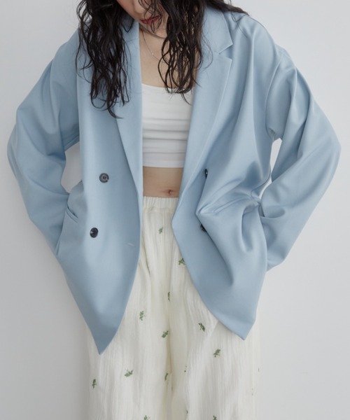 Aunt Marie's（アントマリーズ）の「バックスリットダブルボタンテーラードジャケット（テーラードジャケット・レディース・ブラウン/グレー/ブラック・FREE）」の21枚目の写真