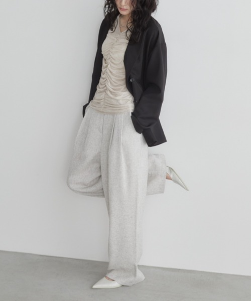 Aunt Marie's（アントマリーズ）の「バックスリットダブルボタンテーラードジャケット（テーラードジャケット・レディース・ブラウン/グレー/ブラック・FREE）」の19枚目の写真