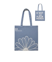 Mardi Mercredi(}fBNfB)CANVAS BAG FLOWER(GRobO/TuobO)