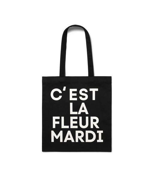 Mardi Mercredi（マルディメクルディ）の「CANVAS BAG FLOWER / キャンバス バッグ フラワー（エコバッグ/サブバッグ・レディース・ブラック/アイボリー/ブルー/グリーン/ピンク・FREE）」の13枚目の写真