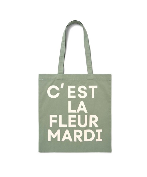 Mardi Mercredi（マルディメクルディ）の「CANVAS BAG FLOWER / キャンバス バッグ フラワー（エコバッグ/サブバッグ・レディース・ブラック/アイボリー/ブルー/グリーン/ピンク・FREE）」の18枚目の写真