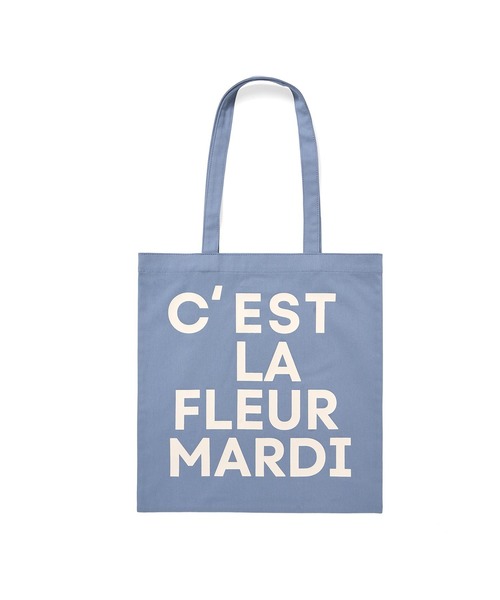Mardi Mercredi（マルディメクルディ）の「CANVAS BAG FLOWER / キャンバス バッグ フラワー（エコバッグ/サブバッグ・レディース・ブラック/アイボリー/ブルー/グリーン/ピンク・FREE）」の22枚目の写真