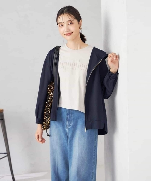 a.v.v（アーヴェヴェ）の「バックフレアシアーパーカー（パーカー・レディース・ネイビー/ブラウン/グレー系その他・40/38/36）」の3枚目の写真