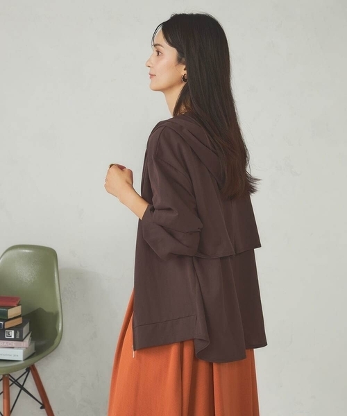 a.v.v（アーヴェヴェ）の「バックフレアシアーパーカー（パーカー・レディース・ネイビー/ブラウン/グレー系その他・40/38/36）」の2枚目の写真