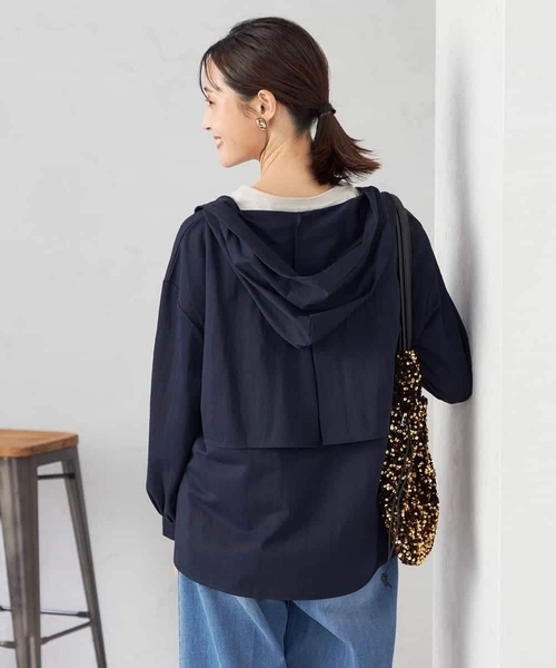 a.v.v（アーヴェヴェ）の「バックフレアシアーパーカー（パーカー・レディース・ネイビー/ブラウン/グレー系その他・40/38/36）」の5枚目の写真