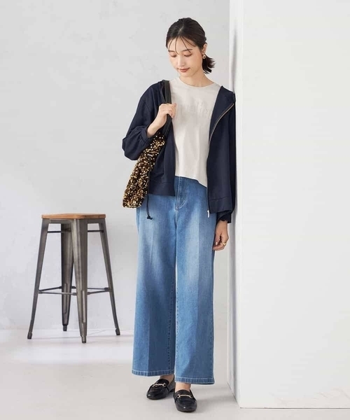 a.v.v（アーヴェヴェ）の「バックフレアシアーパーカー（パーカー・レディース・ネイビー/ブラウン/グレー系その他・40/38/36）」の8枚目の写真