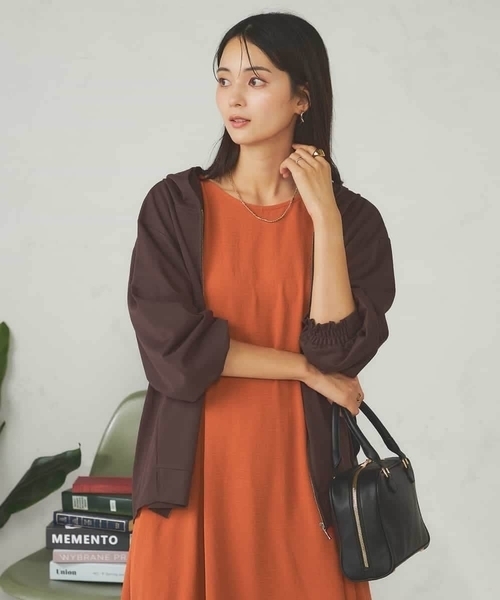 a.v.v（アーヴェヴェ）の「バックフレアシアーパーカー（パーカー・レディース・ネイビー/ブラウン/グレー系その他・40/38/36）」の13枚目の写真