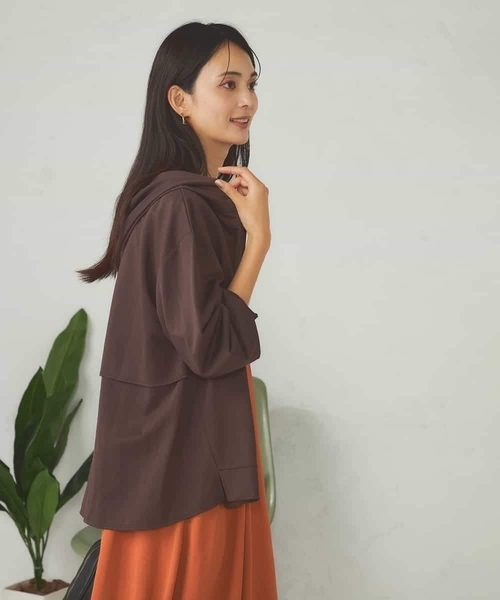 a.v.v（アーヴェヴェ）の「バックフレアシアーパーカー（パーカー・レディース・ネイビー/ブラウン/グレー系その他・40/38/36）」の15枚目の写真