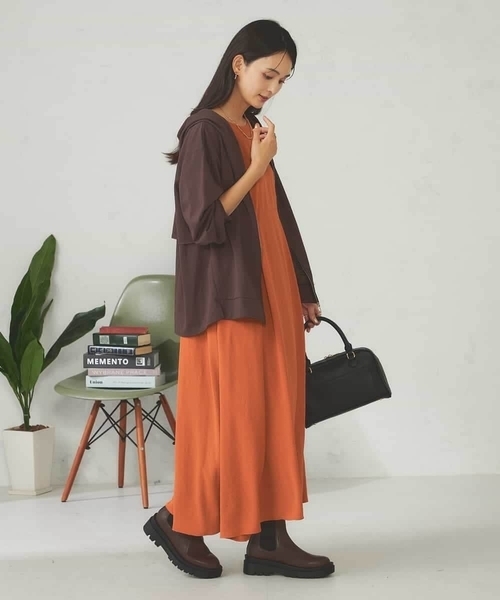 a.v.v（アーヴェヴェ）の「バックフレアシアーパーカー（パーカー・レディース・ネイビー/ブラウン/グレー系その他・40/38/36）」の18枚目の写真