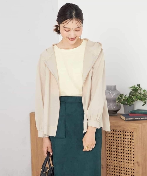 a.v.v（アーヴェヴェ）の「バックフレアシアーパーカー（パーカー・レディース・ネイビー/ブラウン/グレー系その他・40/38/36）」の22枚目の写真