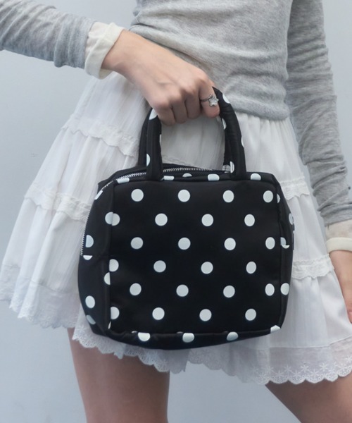 Birthday room（バースデイルーム）の「ドットボストンBAG/dot boston bag（ボストンバッグ・レディース・ブラック・FREE）」の8枚目の写真