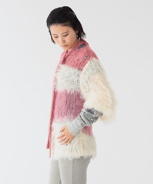 maturely（マチュアリー）の「【2/5再値下げ】maturely / スリーヤーン ボウタイ ロングスリーブ（ニット/セーター・レディース・ピンク/グリーン・ONE SIZE）」の9枚目の写真