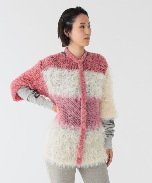 maturely（マチュアリー）の「【2/5再値下げ】maturely / スリーヤーン ボウタイ ロングスリーブ（ニット/セーター・レディース・ピンク/グリーン・ONE SIZE）」の11枚目の写真