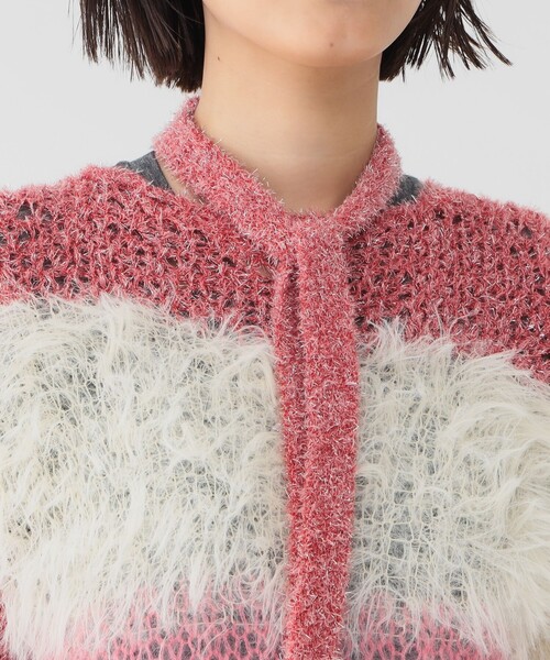 maturely（マチュアリー）の「【2/5再値下げ】maturely / スリーヤーン ボウタイ ロングスリーブ（ニット/セーター・レディース・ピンク/グリーン・ONE SIZE）」の15枚目の写真