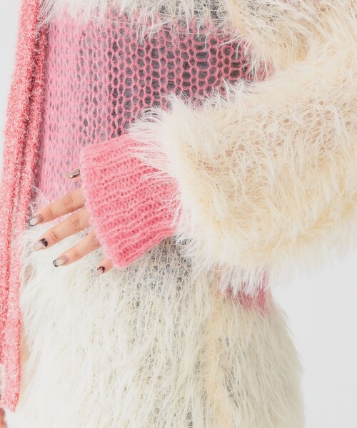 maturely（マチュアリー）の「【2/5再値下げ】maturely / スリーヤーン ボウタイ ロングスリーブ（ニット/セーター・レディース・ピンク/グリーン・ONE SIZE）」の16枚目の写真