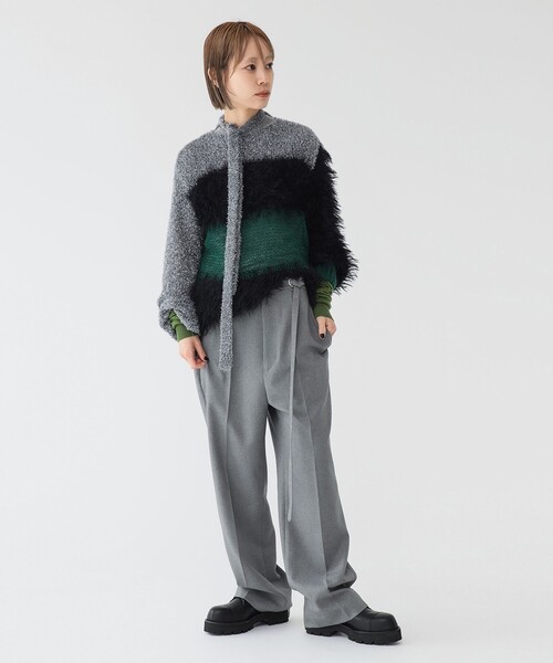 maturely（マチュアリー）の「【2/5再値下げ】maturely / スリーヤーン ボウタイ ロングスリーブ（ニット/セーター・レディース・ピンク/グリーン・ONE SIZE）」の18枚目の写真