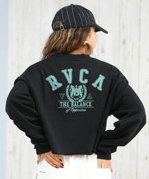 RVCA/ルーカ バックプリントスウェット トレーナー ショート丈 BF044-001