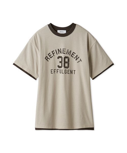 Mila Owen（ミラオーウェン）の「オーバーサイズプリントリンガーTシャツ（Tシャツ/カットソー・レディース・ベージュ/ホワイト/ライトブルー・1/0）」の15枚目の写真