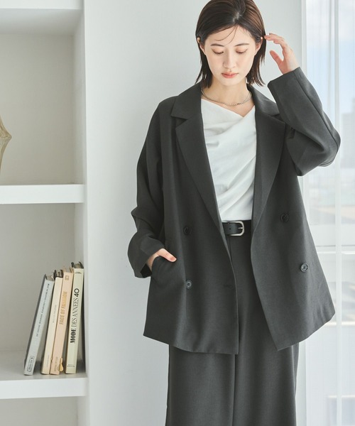 LAKOLE（ラコレ）の「テレコドレープデザインT / 588949（Tシャツ/カットソー・レディース・オフホワイト/ブラック/イエロー・FREE）」の6枚目の写真