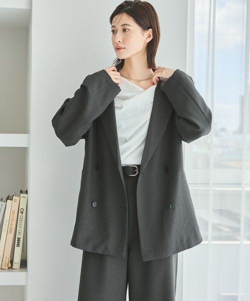 LAKOLE（ラコレ）の「テレコドレープデザインT / 588949（Tシャツ/カットソー・レディース・オフホワイト/ブラック/イエロー・FREE）」の7枚目の写真