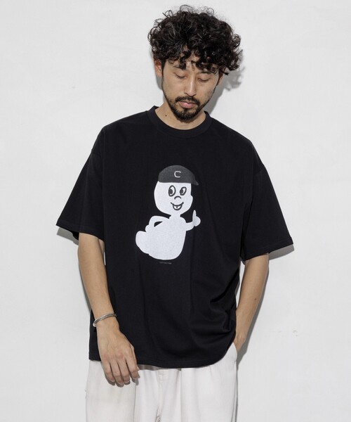 cotton pan（コットンパン）の「COTTON PAN/コットンパン キャスパー フロントプリントTシャツ / CP25SS-FH004（Tシャツ/カットソー・メンズ・ブラック/ホワイト・M/L）」の4枚目の写真