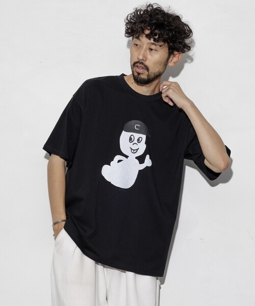 cotton pan（コットンパン）の「COTTON PAN/コットンパン キャスパー フロントプリントTシャツ / CP25SS-FH004（Tシャツ/カットソー・メンズ・ブラック/ホワイト・M/L）」の7枚目の写真