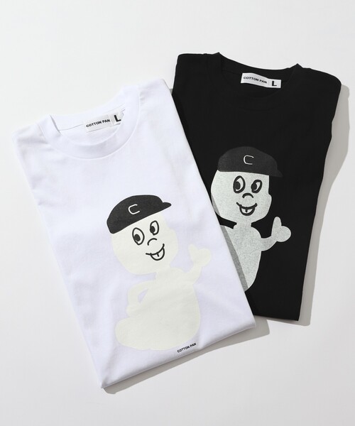 cotton pan（コットンパン）の「COTTON PAN/コットンパン キャスパー フロントプリントTシャツ / CP25SS-FH004（Tシャツ/カットソー・メンズ・ブラック/ホワイト・M/L）」の8枚目の写真