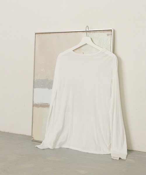 bijorie（ビジュリィ）の「【bijorie】シアートップス／ロングスリーブ（ルームウェア/パジャマ・レディース・チャコール/オフホワイト・FREE）」の21枚目の写真