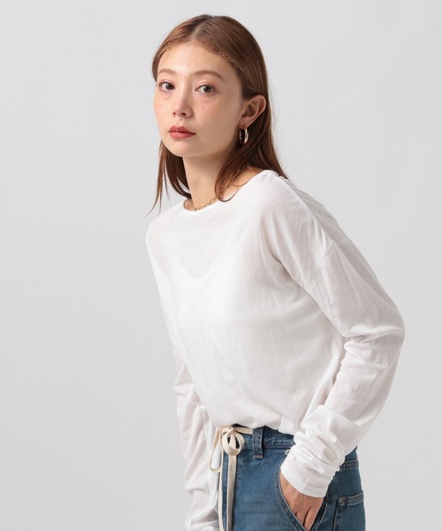 bijorie（ビジュリィ）の「【bijorie】シアートップス／ロングスリーブ（ルームウェア/パジャマ・レディース・チャコール/オフホワイト・FREE）」の22枚目の写真