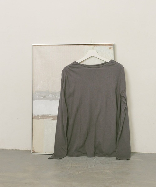 bijorie（ビジュリィ）の「【bijorie】シアートップス／ロングスリーブ（ルームウェア/パジャマ・レディース・チャコール/オフホワイト・FREE）」の20枚目の写真