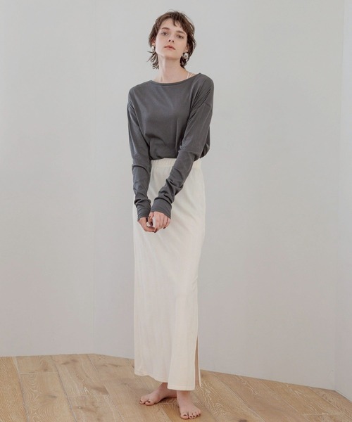 bijorie（ビジュリィ）の「【bijorie】シアートップス／ロングスリーブ（ルームウェア/パジャマ・レディース・チャコール/オフホワイト・FREE）」の10枚目の写真