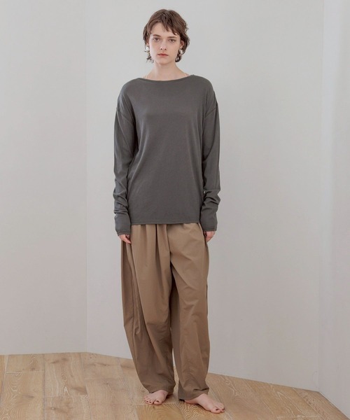 bijorie（ビジュリィ）の「【bijorie】シアートップス／ロングスリーブ（ルームウェア/パジャマ・レディース・チャコール/オフホワイト・FREE）」の19枚目の写真