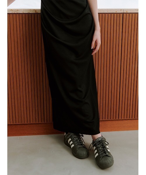 スナイデル 今期最新ドレープカットワンピース snidel ドレープカットワンピース(マキシ・ロングワンピース